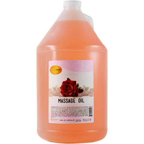 Spa Redi Massage Oil - Sensual Rose 128oz (Gallon)