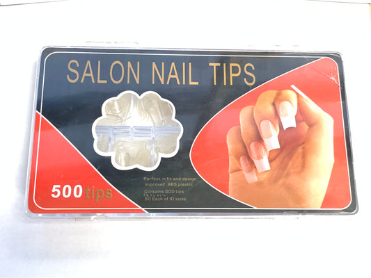 Queen - Full Cover Clear Ballerina Nail Tips 550pc