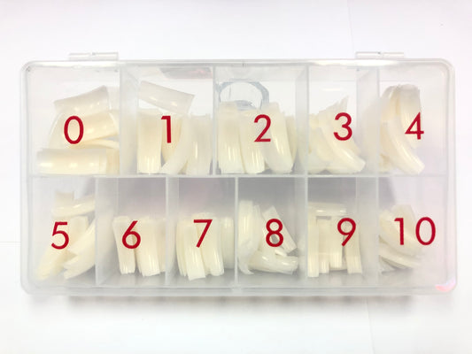 Queen - French Cover Natural Nail Tips 550pc (Half-Moon)