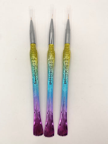 Fine Point Nail Art Brushes - Mermaid Brushes 3pcs