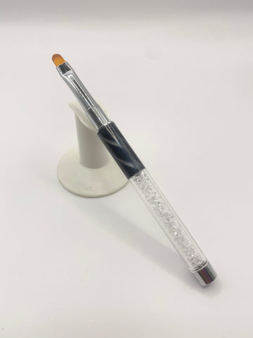 Design Brushes - Crystal Handle (White)