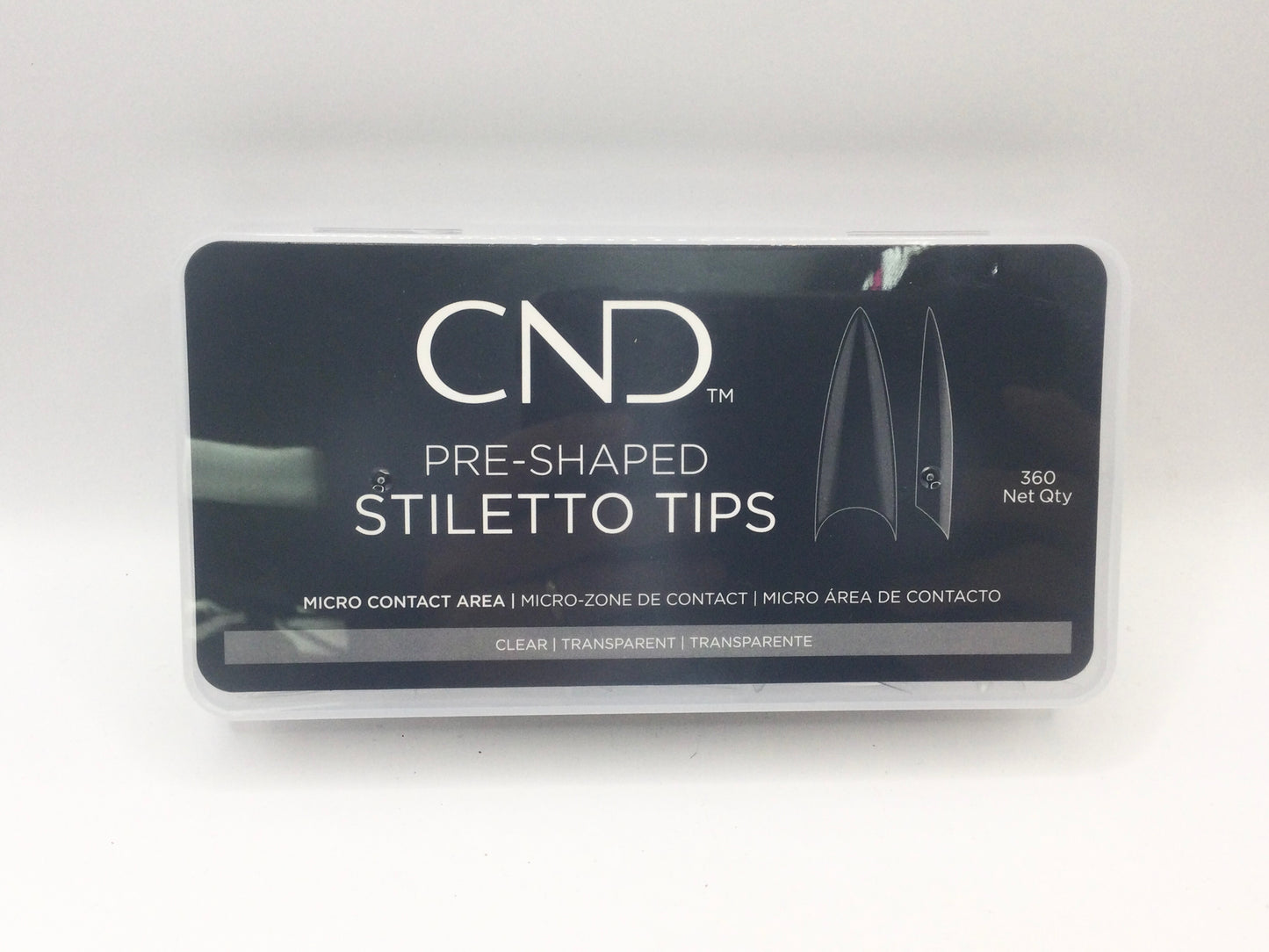 CND - French Cover Pre-Shaped Stiletto Tips (360 pcs)(Half-Moon)