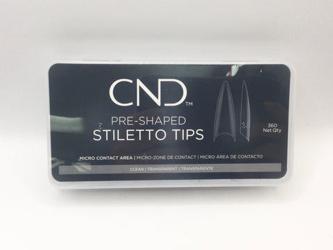 CND - French Cover Pre-Shaped Stiletto Tips (360 pcs)(Half-Moon)