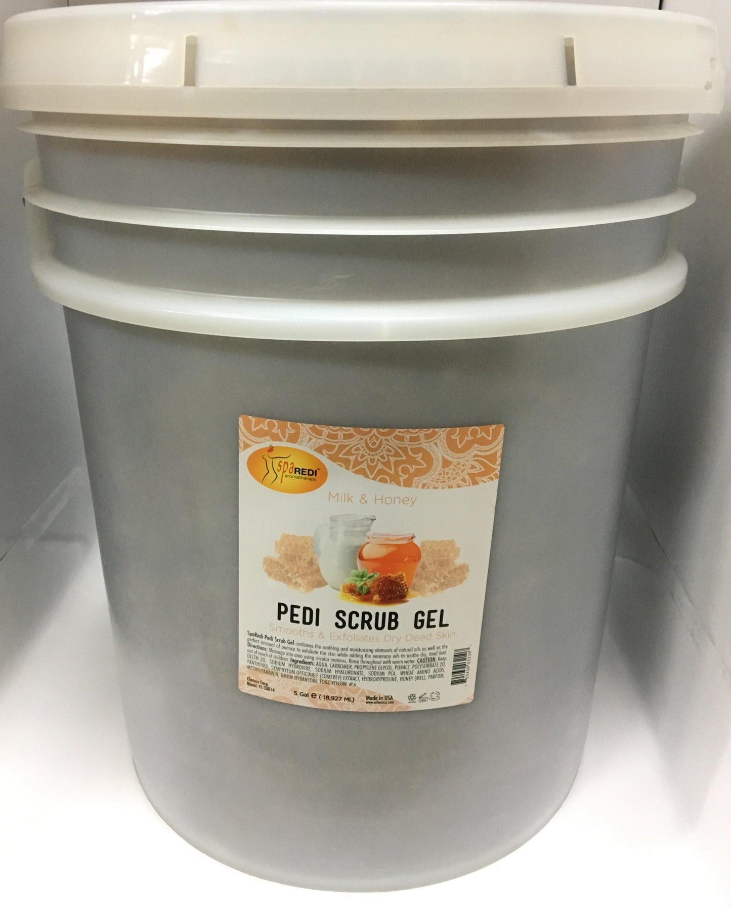Spa Redi - Pedi Scrub Gel - Milk & Honey 5Gal (Limited)