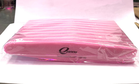 Queens - Sponge File - 100/180 Pink 10pc