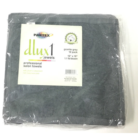 Protex - Salon Towels: Granite Gray 13” x 13”(12pc)