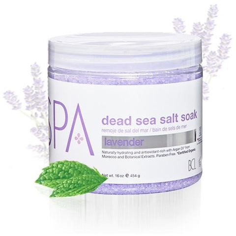 BCL Spa - Lavender + Mint - Dead Sea Salt Soak 16oz