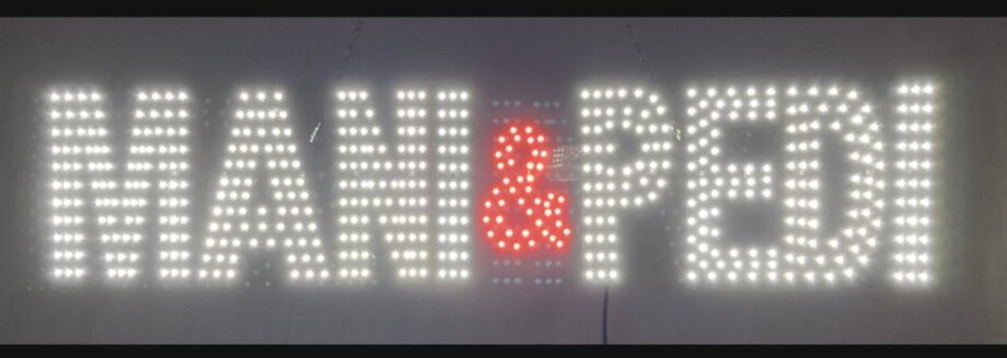 EPL - "MANI & PEDI" LED Hanging Sign