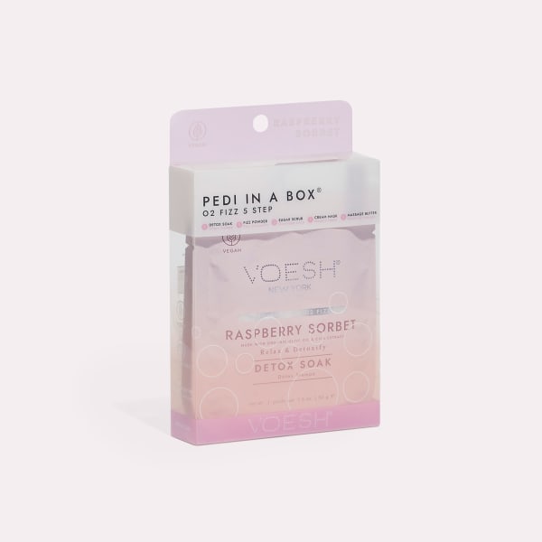 Voesh - Pedi in a Box O2 Fizz 5 Step - Raspberry Sorbet